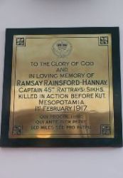 Kirkmabreck memorial to Ramsay Rainsford-Hannay
